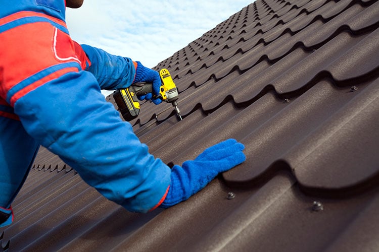 New residential roof installation
